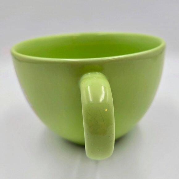 Walt Disney Presents Peter Pan Soup Mug Cereal Bowl Green Large Tinkerbell Read - Picture 7 of 11